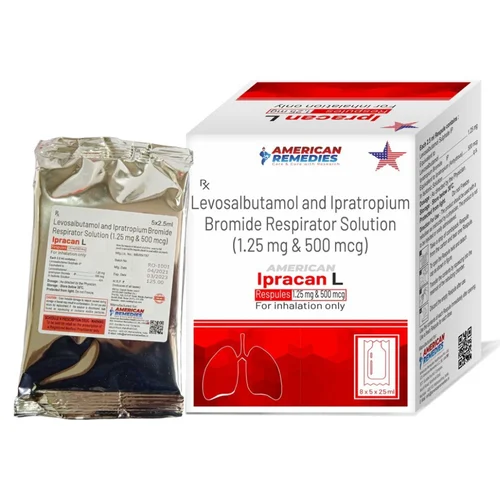 1.25 mg & 500 mcg Ipracan L Levosalbutamol and lpratropium Bromide Respirator Solution