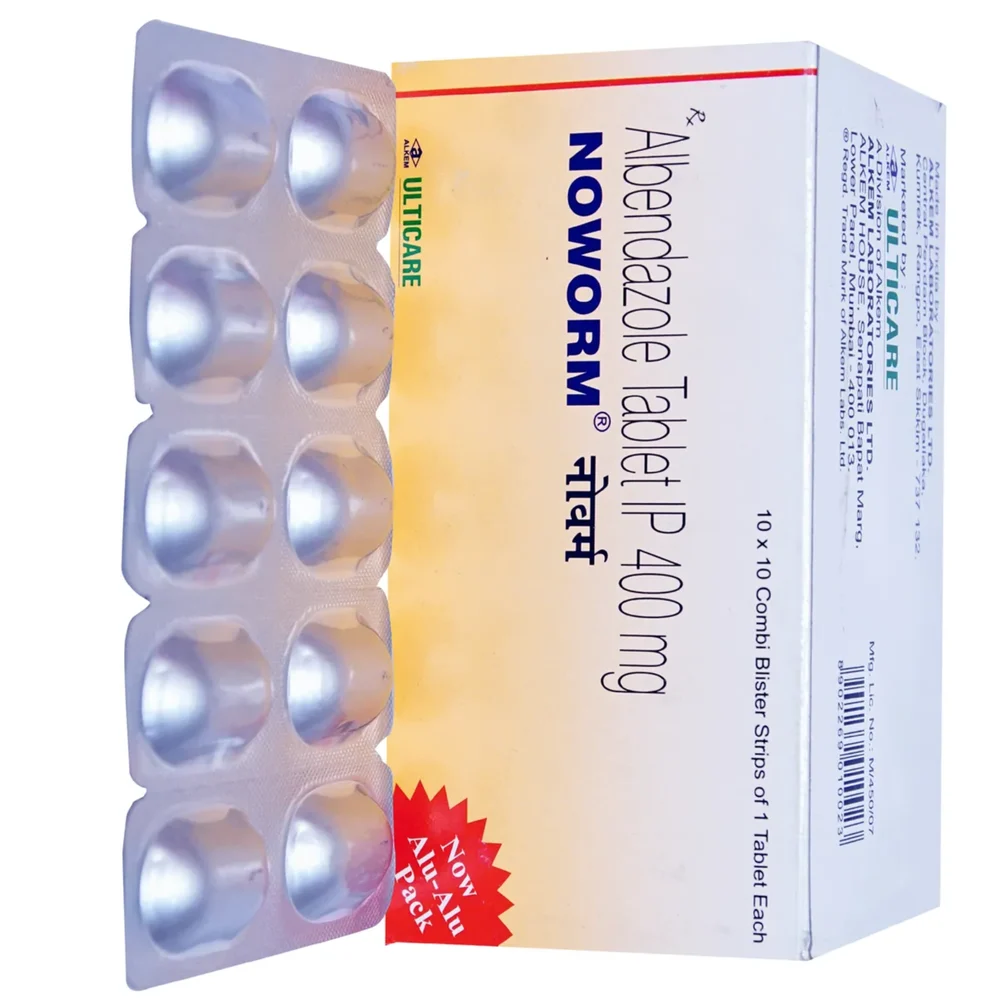 400 mg NOWORM Albendazole IP Tablets