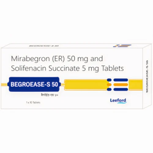 BEGROEASE-S 50 Mirabegron (ER) 50 mg and Solifenacin Succinate 5 mg Tablets